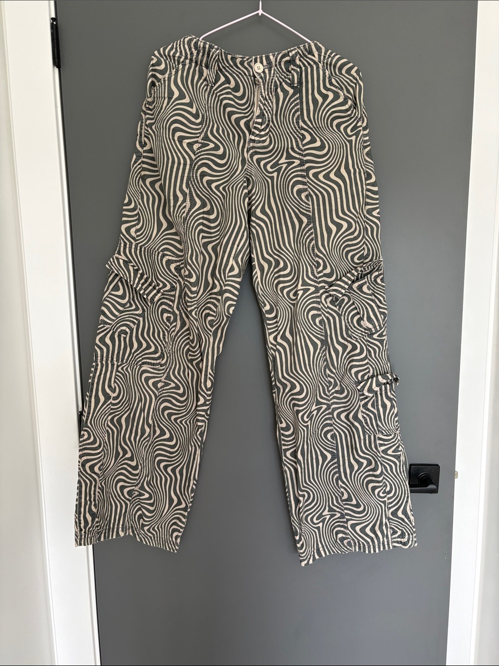 BDG Black & Cream Swirl Cargo Jeans